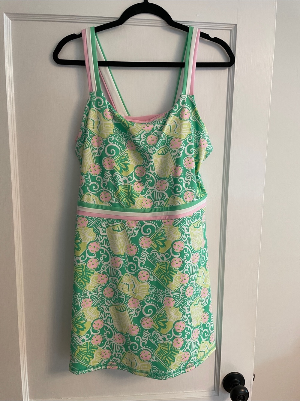 Lilly Pulitzer Green Pink Yellow Printed Tank Dress